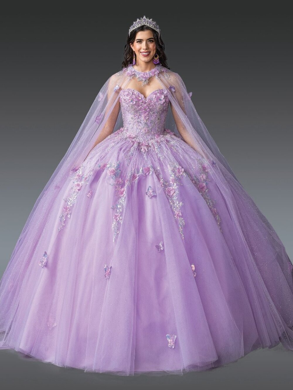 NEW LILAC Evening Gown Floor Length Formal Elegant Stunning 1858